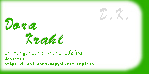 dora krahl business card